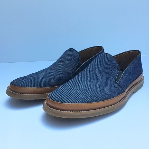 Aquatalia Sz 10 Denim Print Loafer - Picture 1 of 8